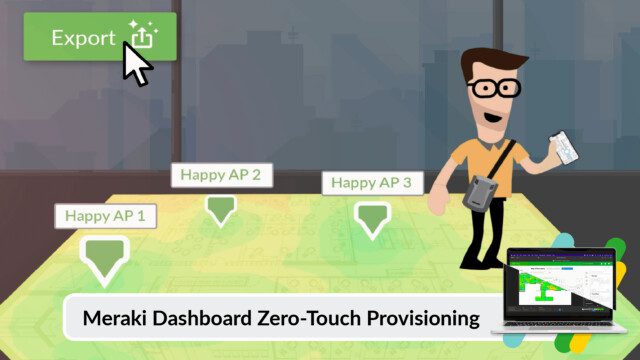 Ekahau Zero-Touch Dashboard Provisioning cartoon explainer